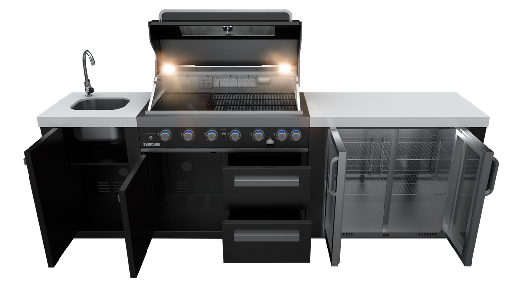 Six Burner Freestanding BBQ